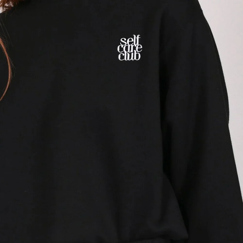 😍 NEW Brunette the Label "Self Care Club" Crewneck - Picture 3 of 5
